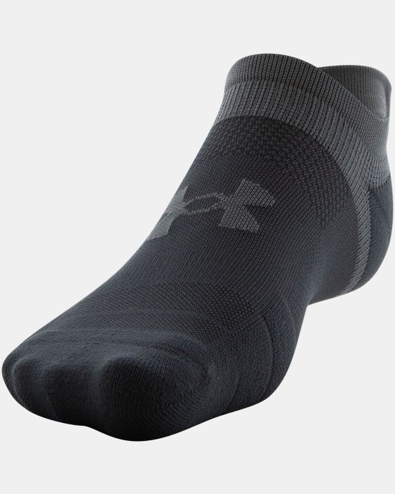 Unisex UA ArmourDry® Run Lite 3-Pack Socks, Black, pdpMainDesktop image number 2